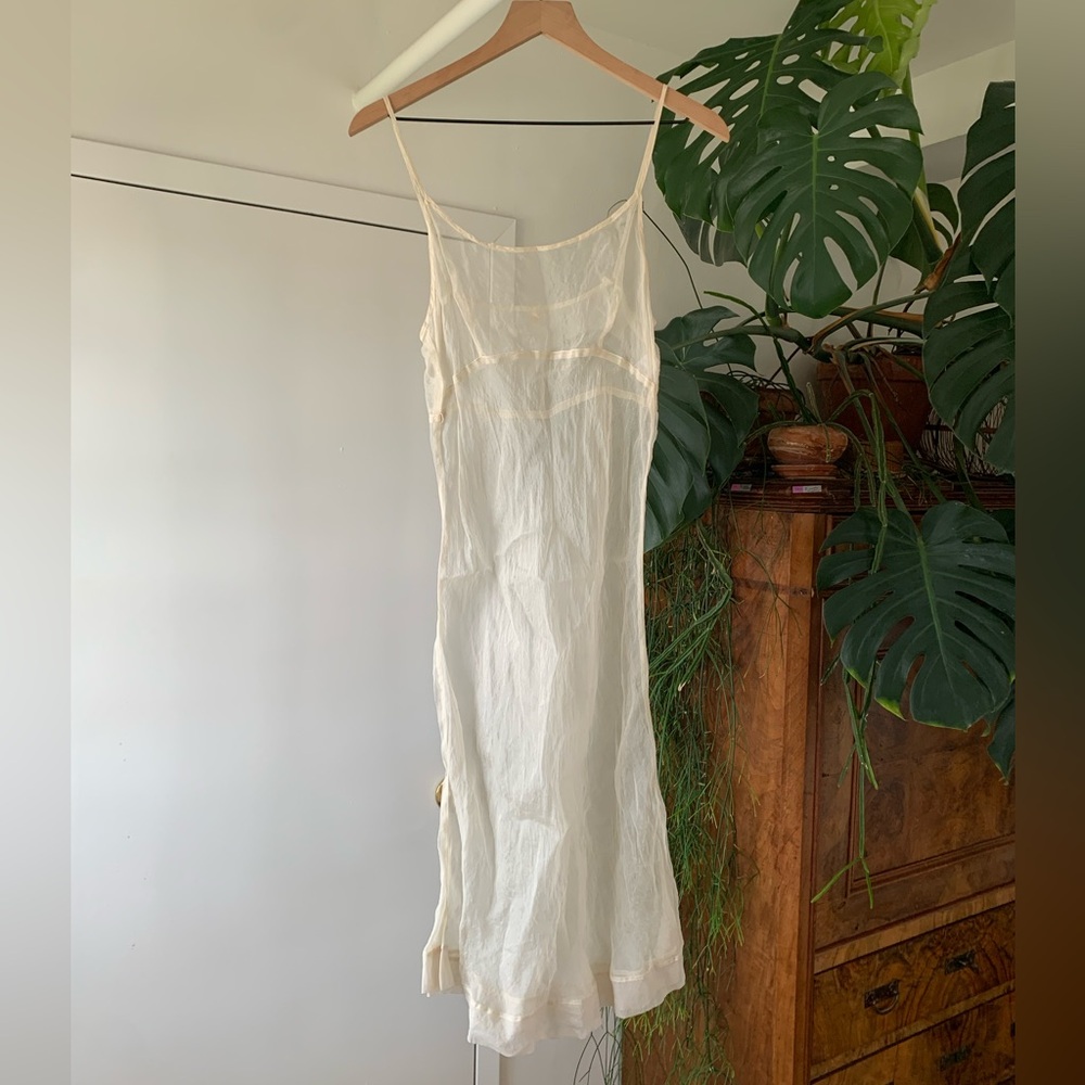 Dosa translucent silk slip dress sz 2